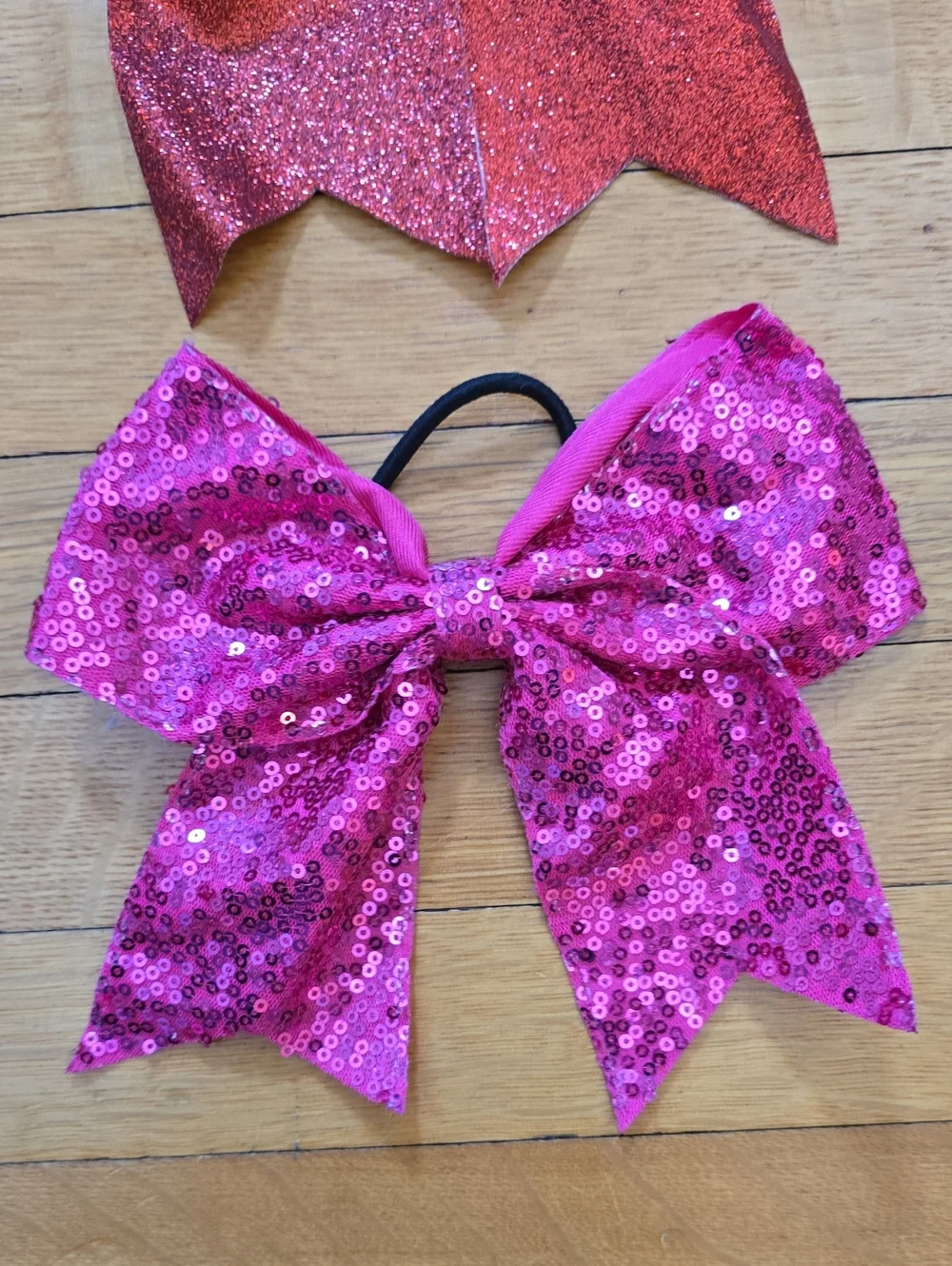 Handmade Lot of 13 Cheerleading Hair Bows, Multicolor, EUC, OS